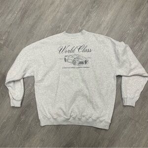 Abercrombie & Fitch crewneck sweatshirt coconut cleaning car graphic grey XLT